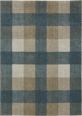 Kids Playful Plaid Gray 7'10 x 10'10 Rug