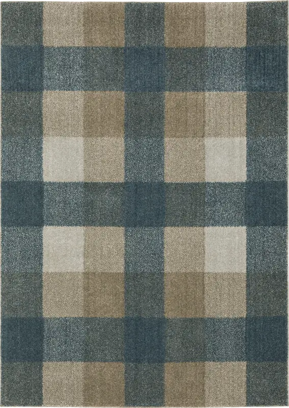 Kids Playful Plaid Gray 7'10 x 10'10 Rug