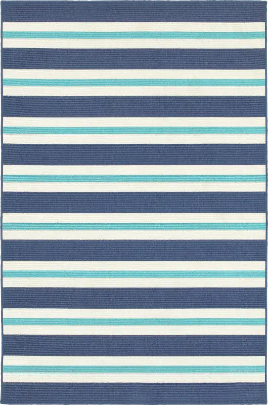 Kids Lagoon Stripe Blue 7'10 x 10'10 Rug