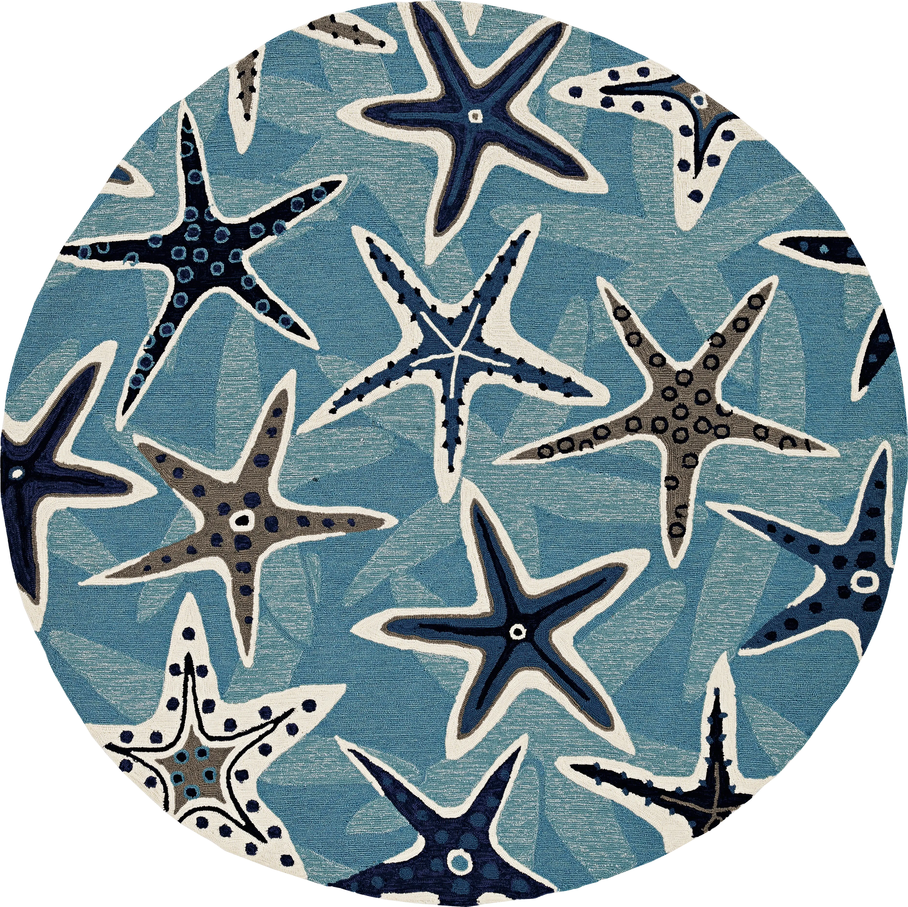 Kids Jaelyn Blue 8' Round Rug - Thumbnail - Image 1