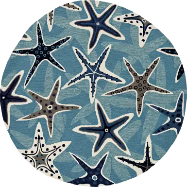 Kids Jaelyn Blue 8' Round Rug