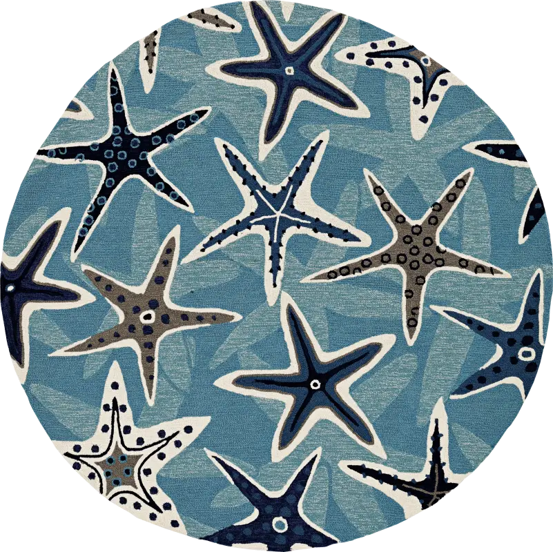 Kids Jaelyn Blue 8' Round Rug