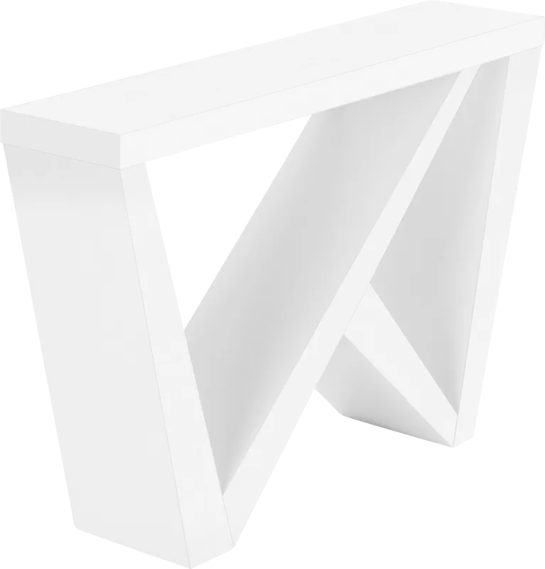Ambermist White Console Table