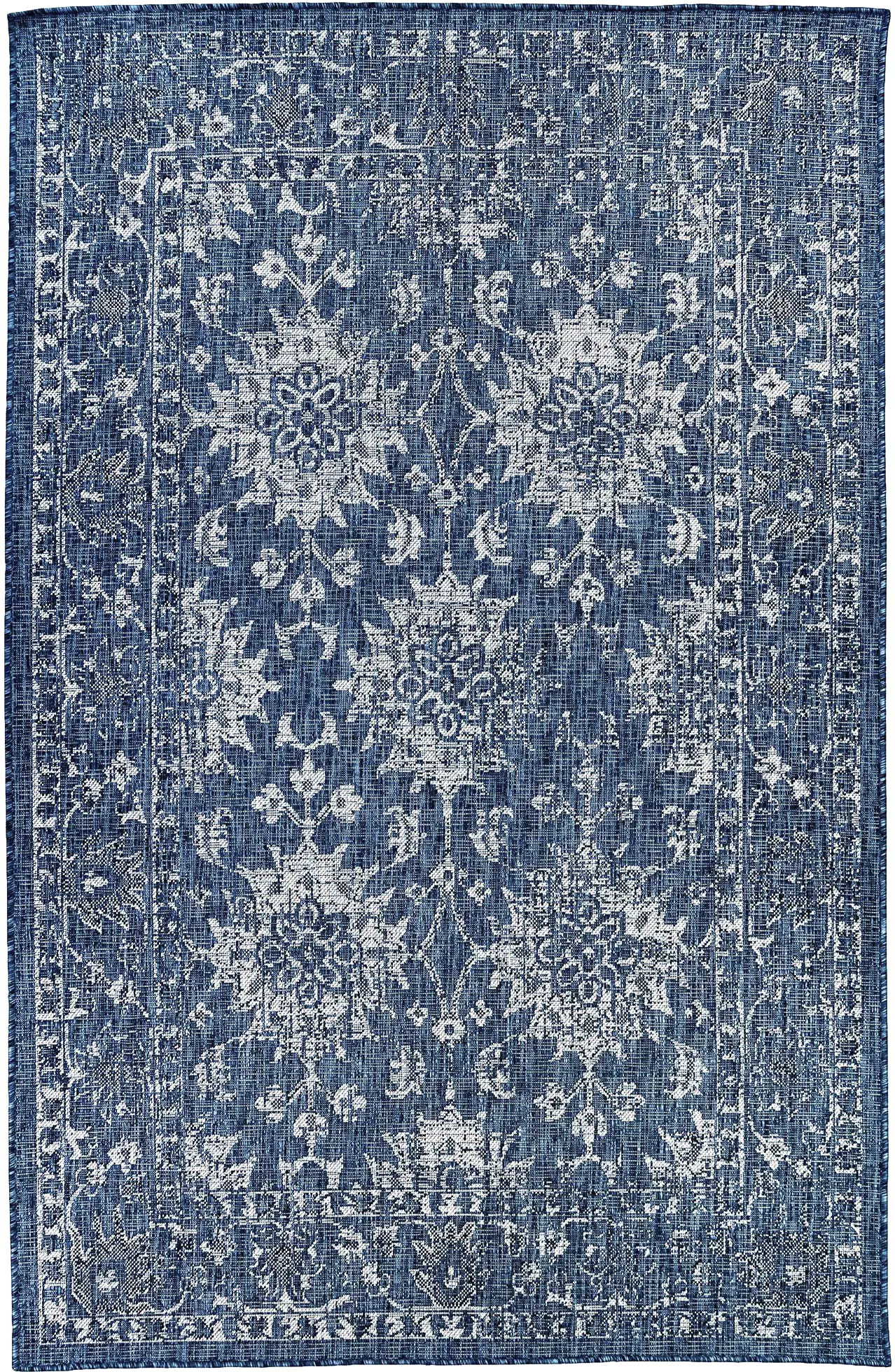 Syros Dark Blue 6'6 x 9'3 Indoor/Outdoor Rug