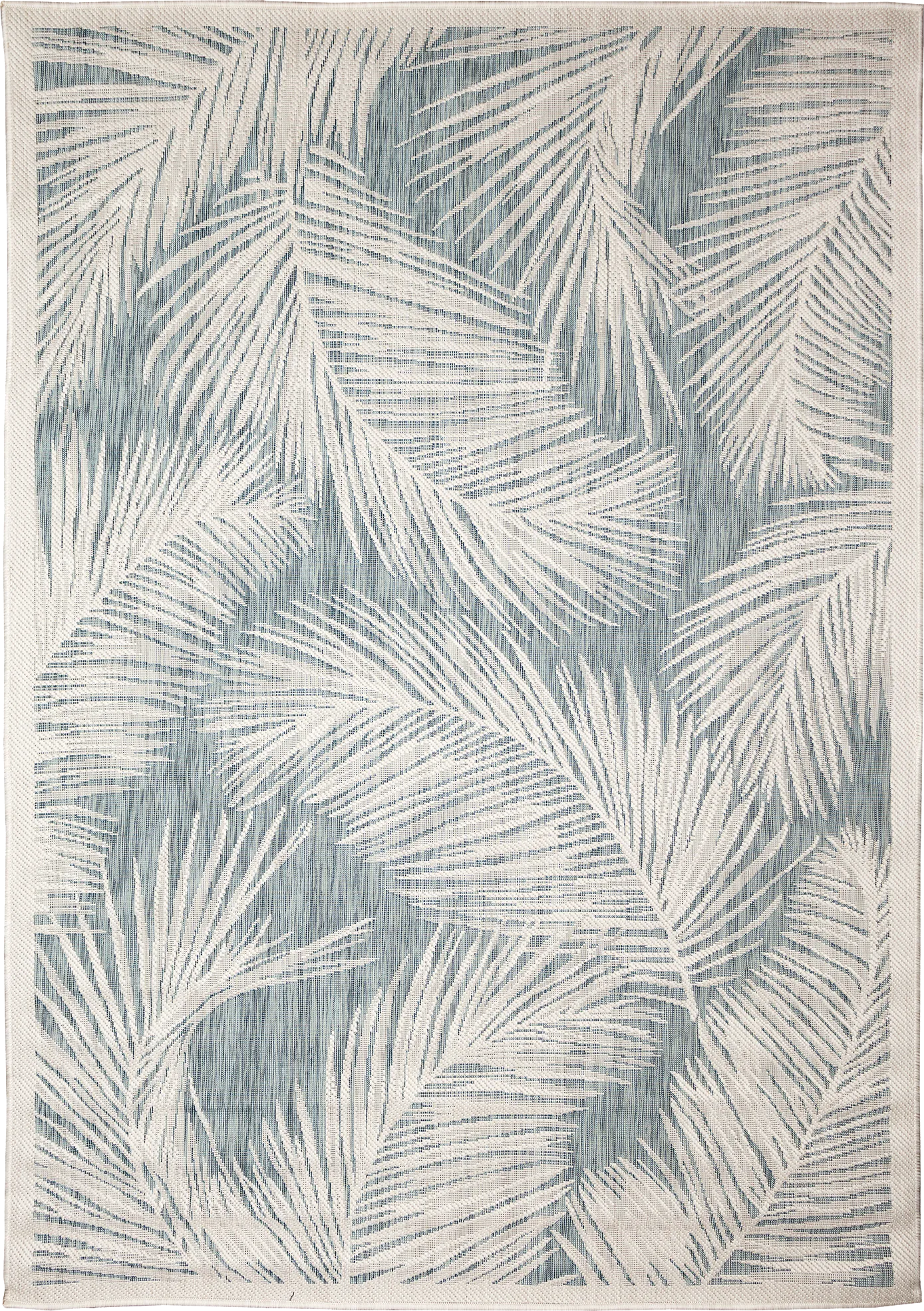 Seaside Winds Aqua 7'10 x 9'10 Indoor/Outdoor Rug - Image 1