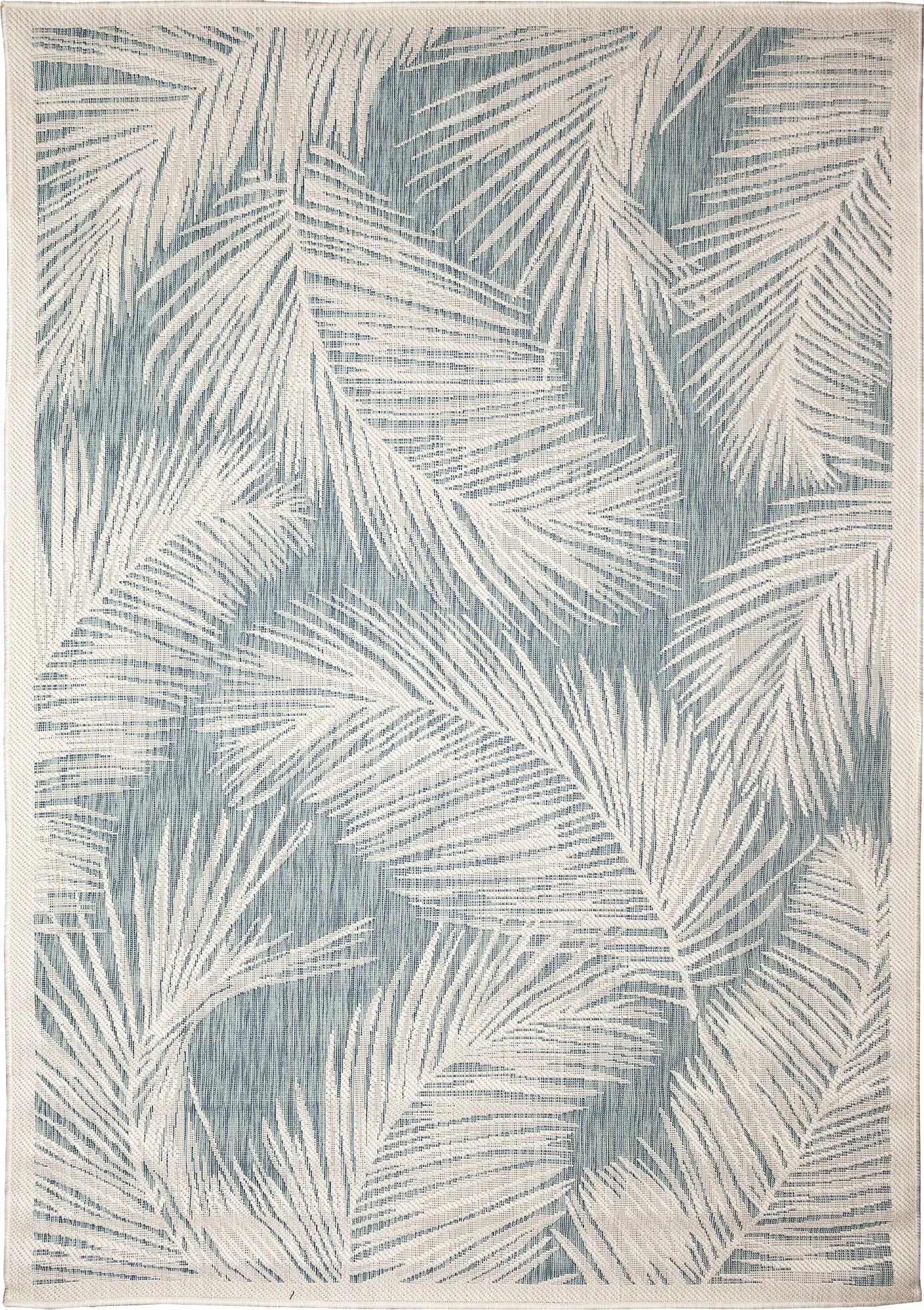 Seaside Winds Aqua 6'6 x 9'4 Indoor/Outdoor Rug