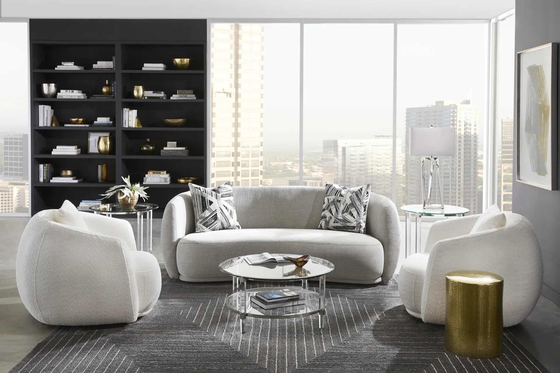 Soho Heights Gray 3 Pc Living Room - Image 2