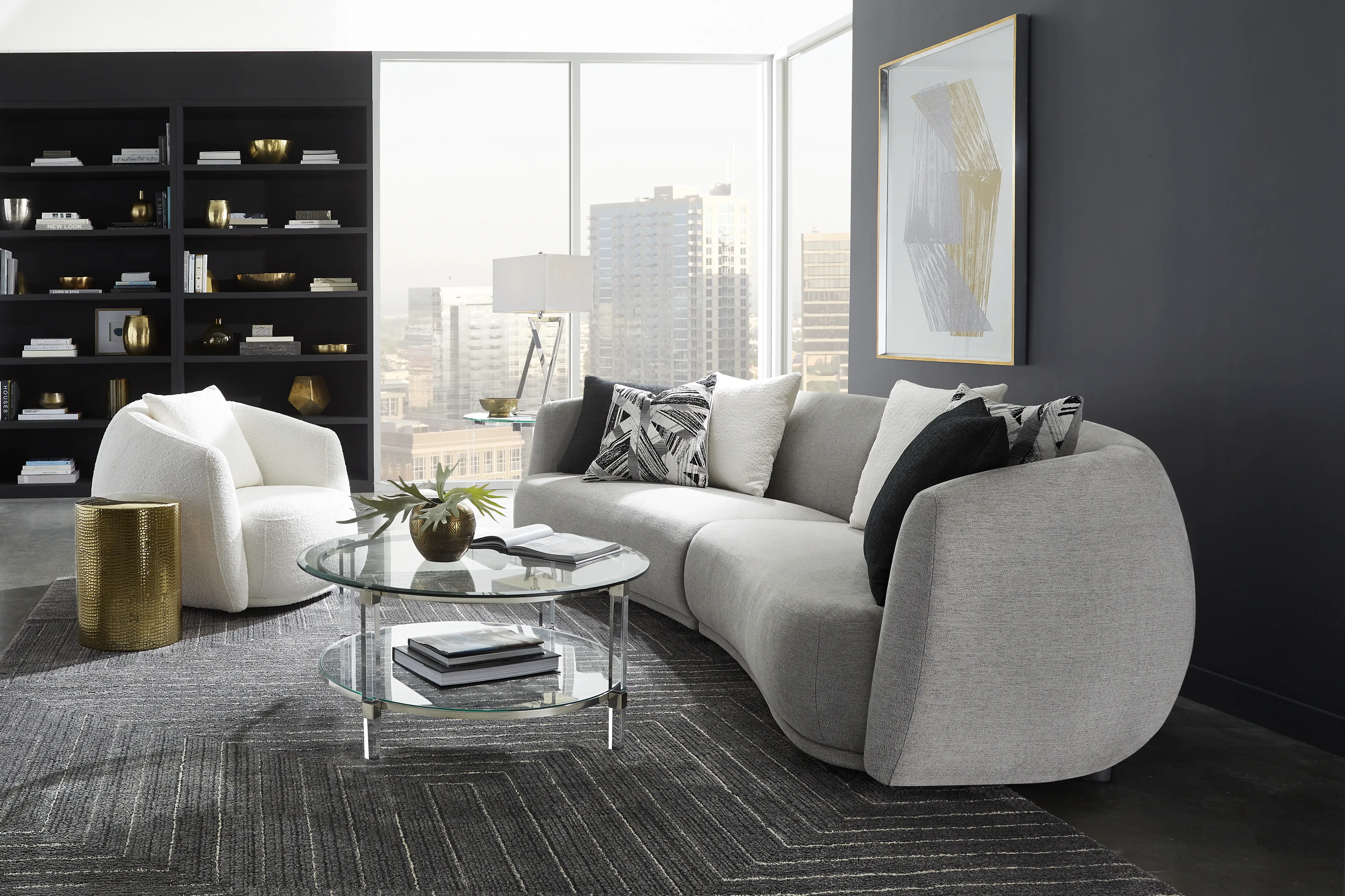 Soho Avenue Gray 2 Pc Sectional - Thumbnail - Image 2