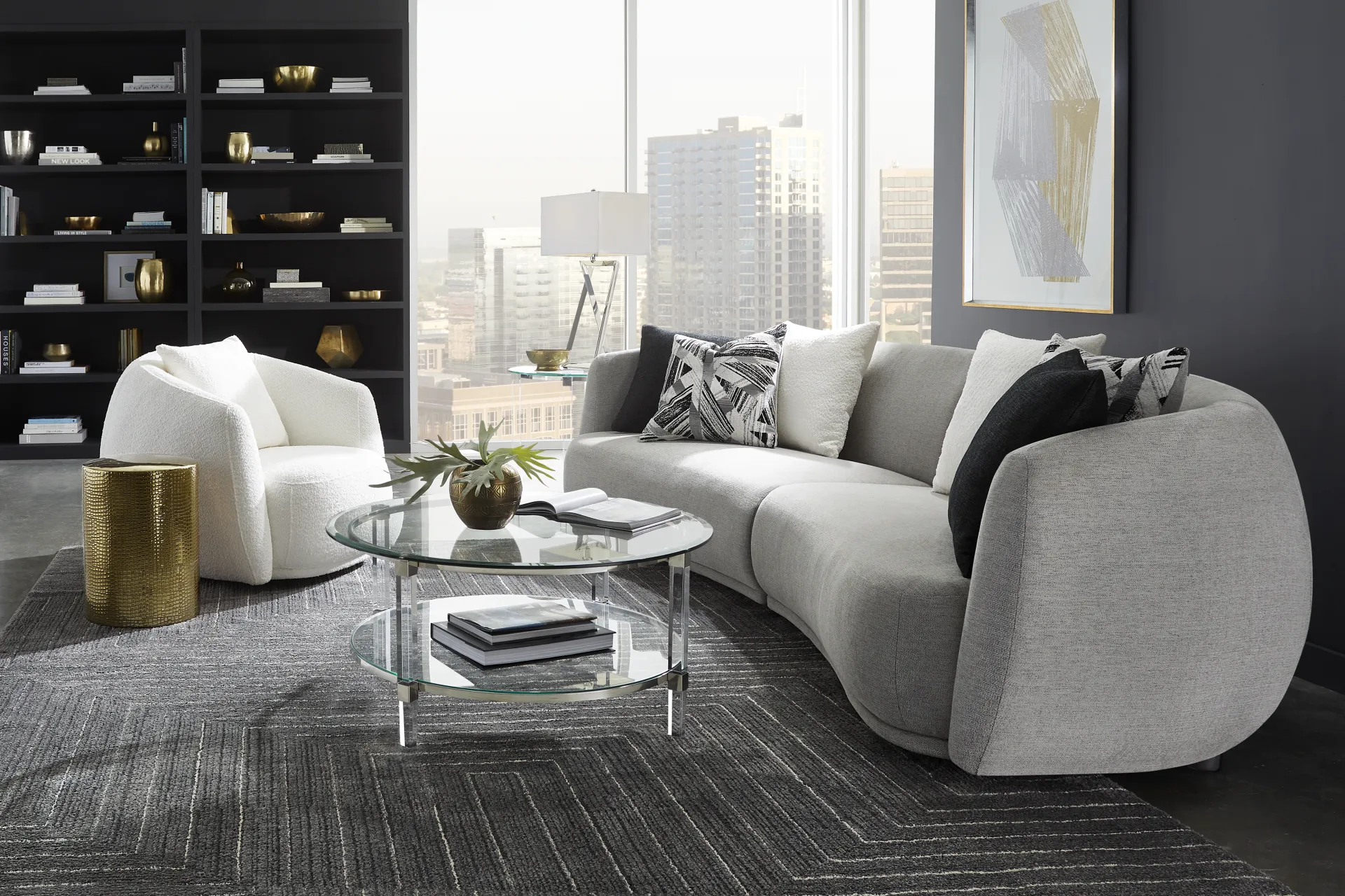 Soho Avenue Gray 2 Pc Sectional - Image 2