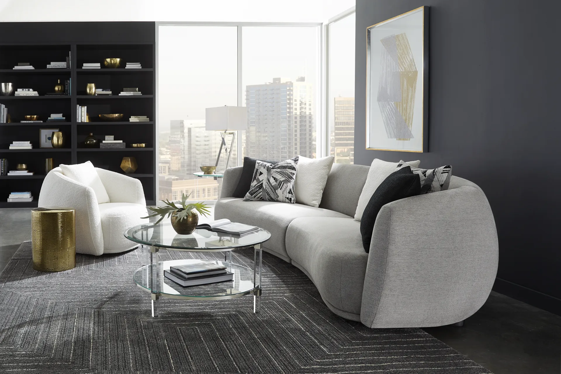 Soho Avenue Gray 2 Pc Sectional - Image 2