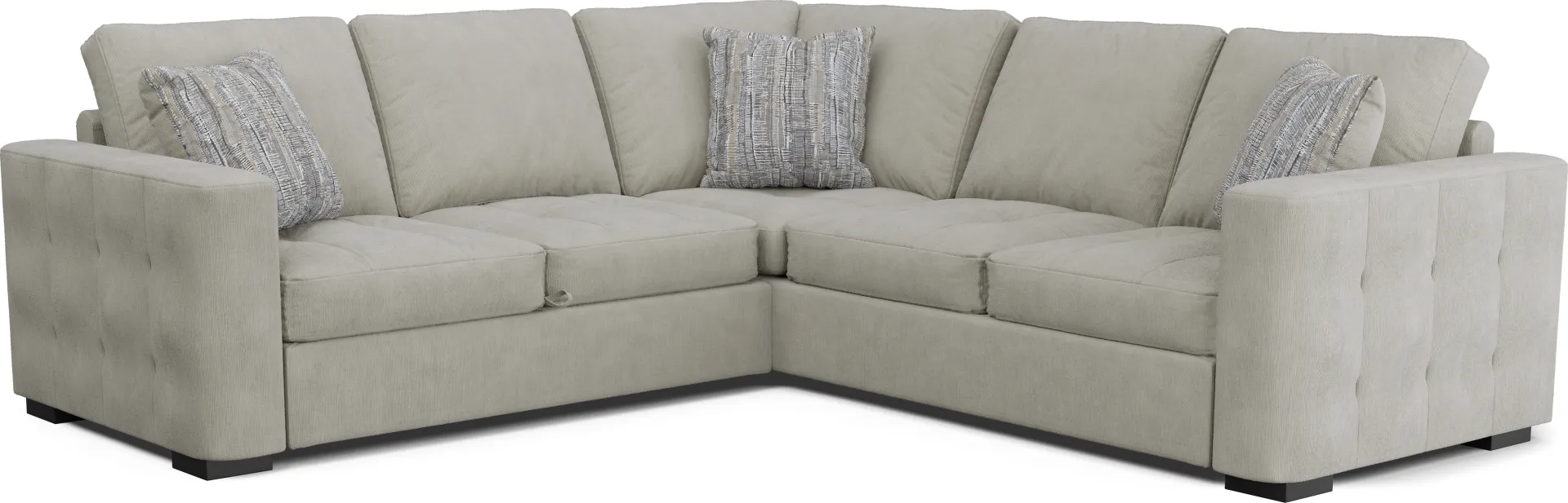 Kirkwell Gray 2 Pc Sleeper Sectional - Image 1