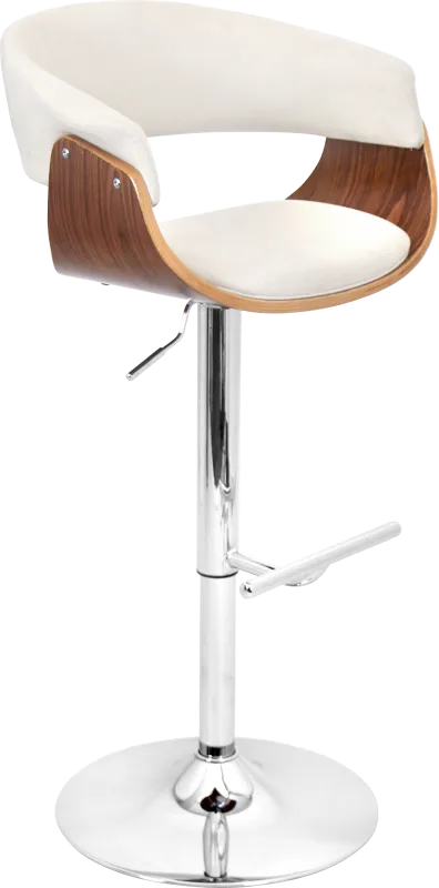 Vintage Mod Cream Adjustable Barstool
