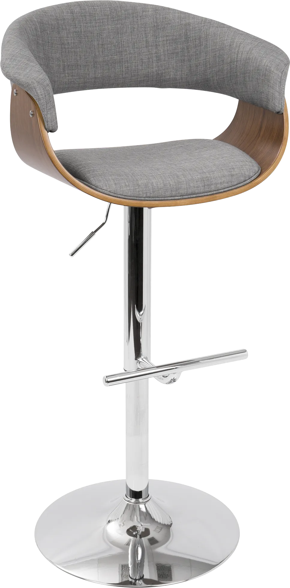 Vintage Mod Gray Adjustable Barstool