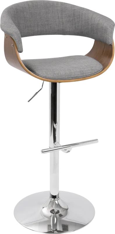 Vintage Mod Gray Adjustable Barstool