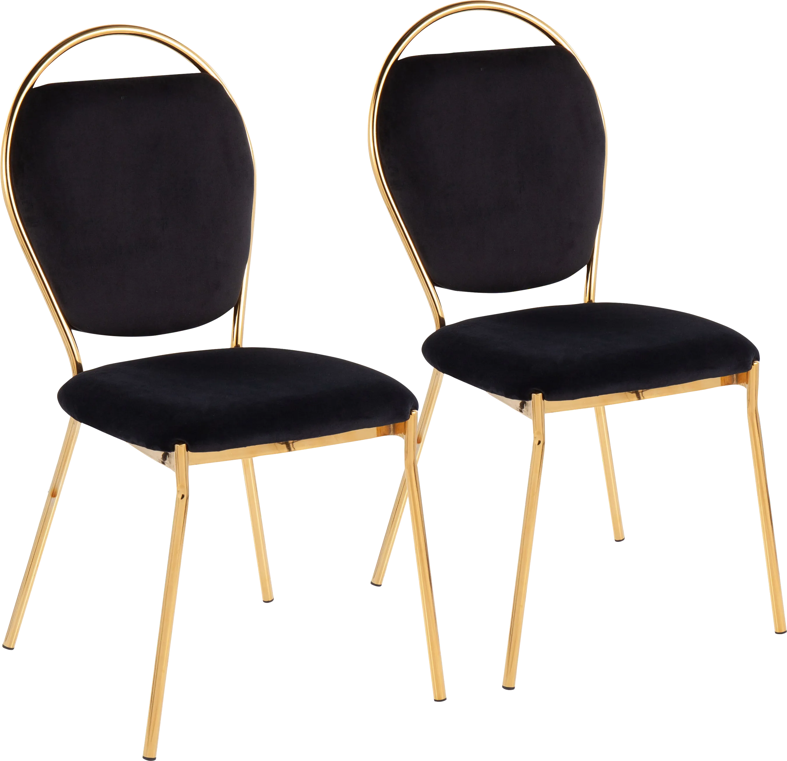 Trafalger Black Side Chair, Set of 2 - Thumbnail - Image 1