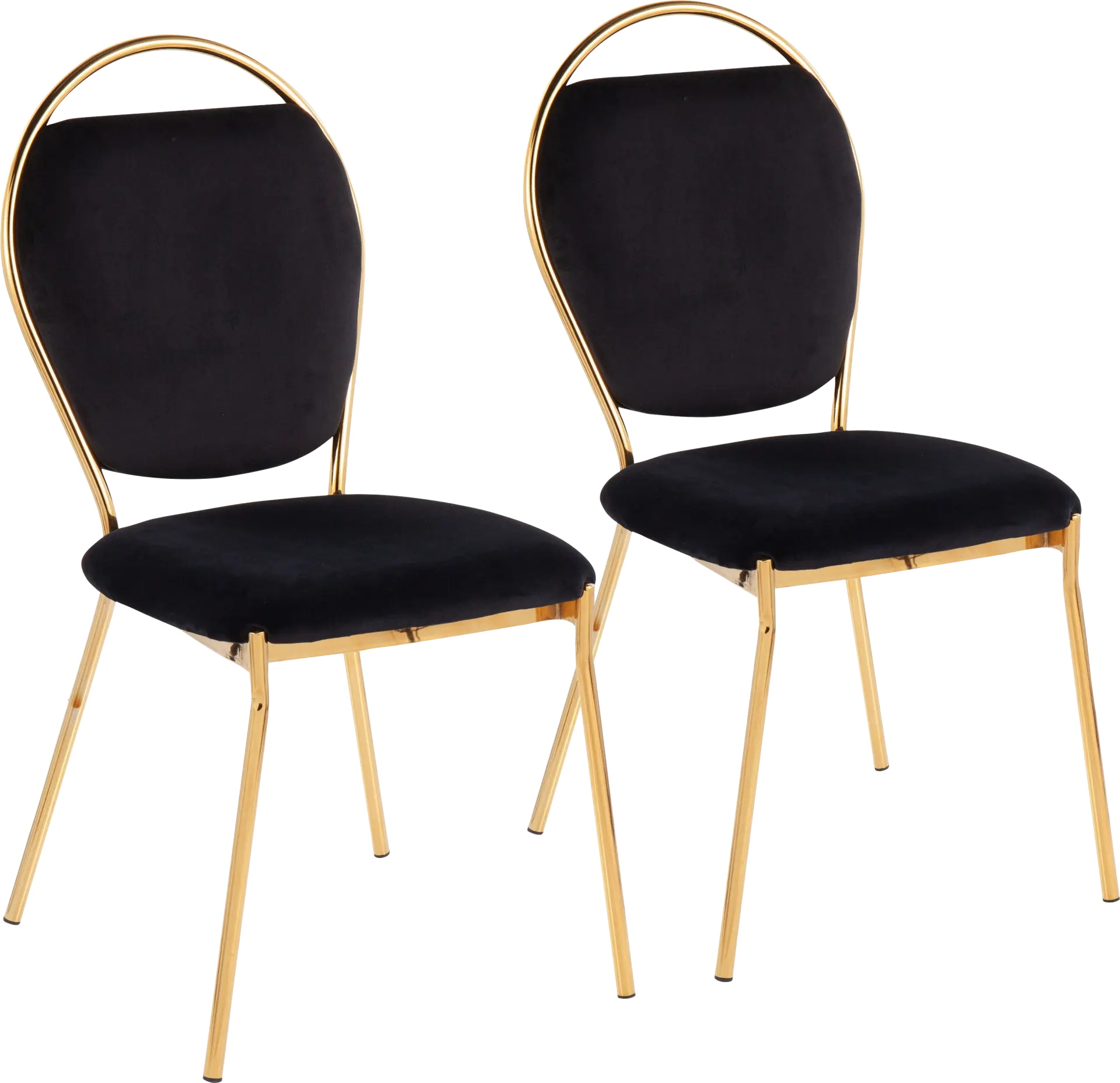 Trafalger Black Side Chair, Set of 2