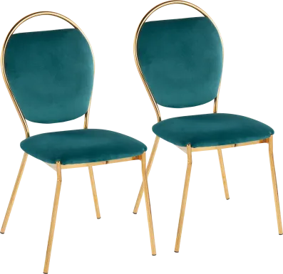 Trafalger Green Side Chair, set of 2