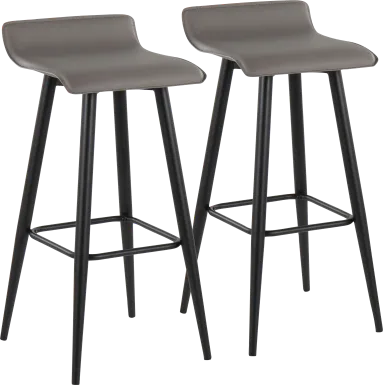 Walhill Gray Barstool, Set of 2