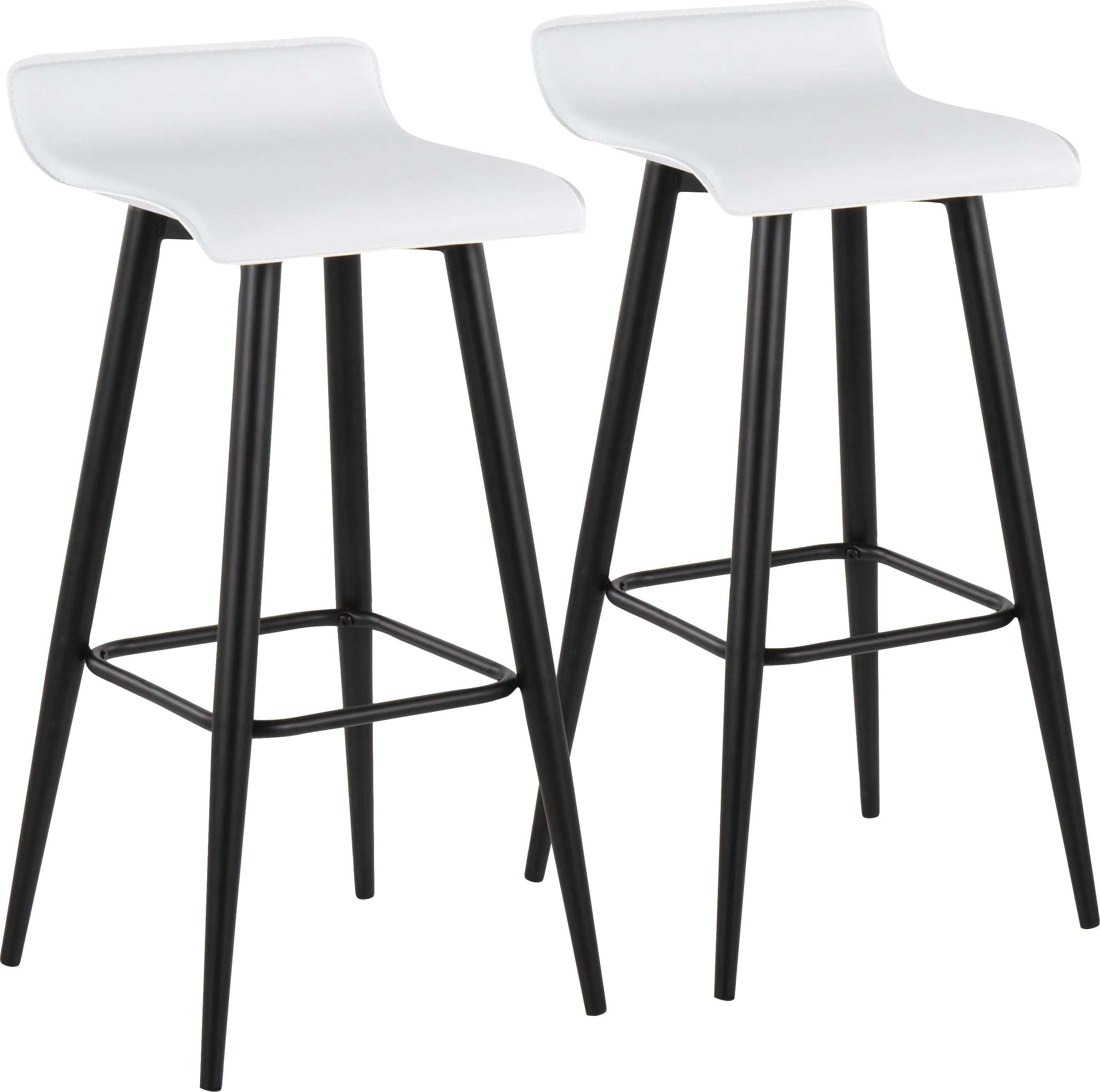 Walhill White Barstool, Set of 2 - Thumbnail - Image 1