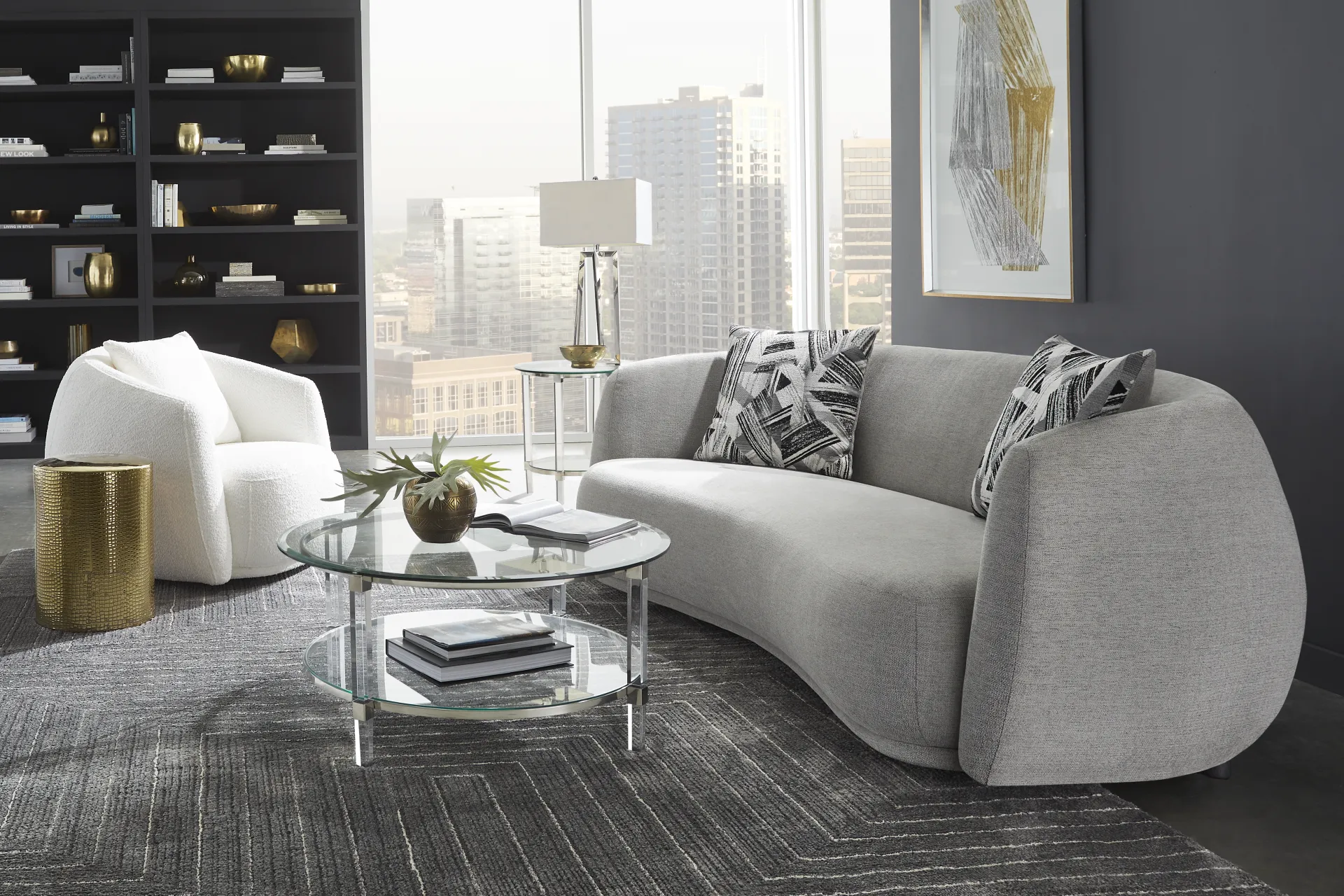 Soho Avenue Gray Sofa - Image 2
