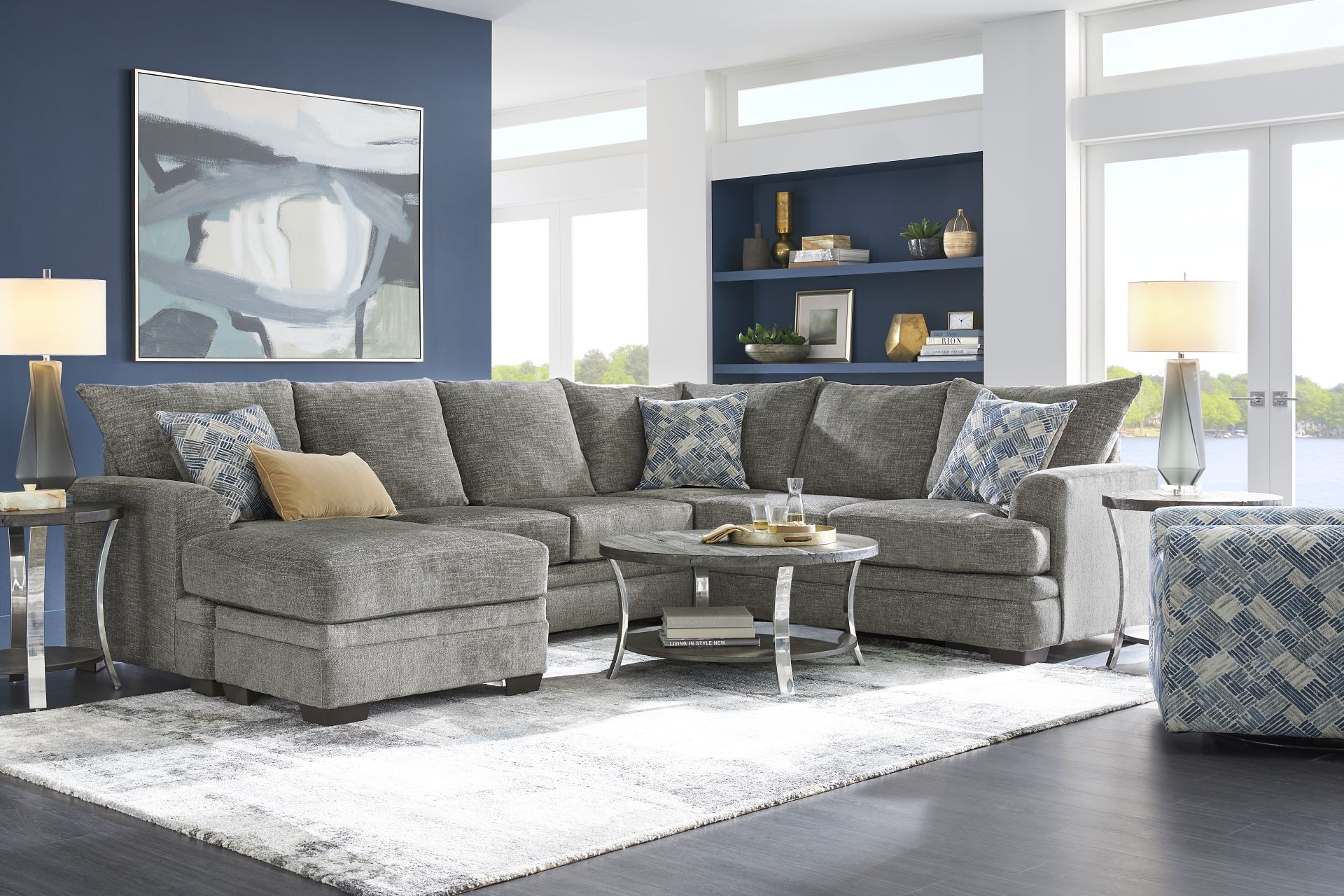 Copley Court Pewter 2 Pc Sectional - Image 2