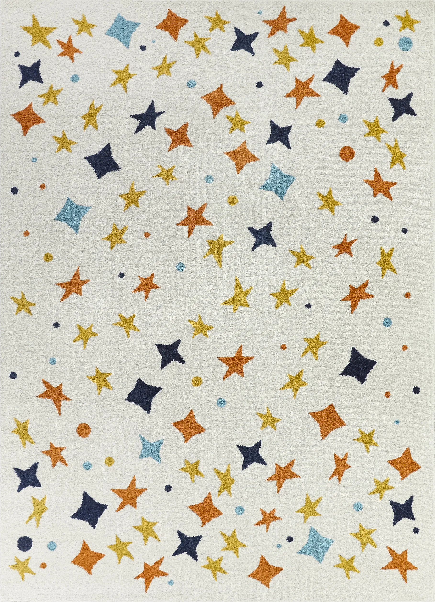Kids Starry Bright Cream 5'3 x 7' Rug - Image 1