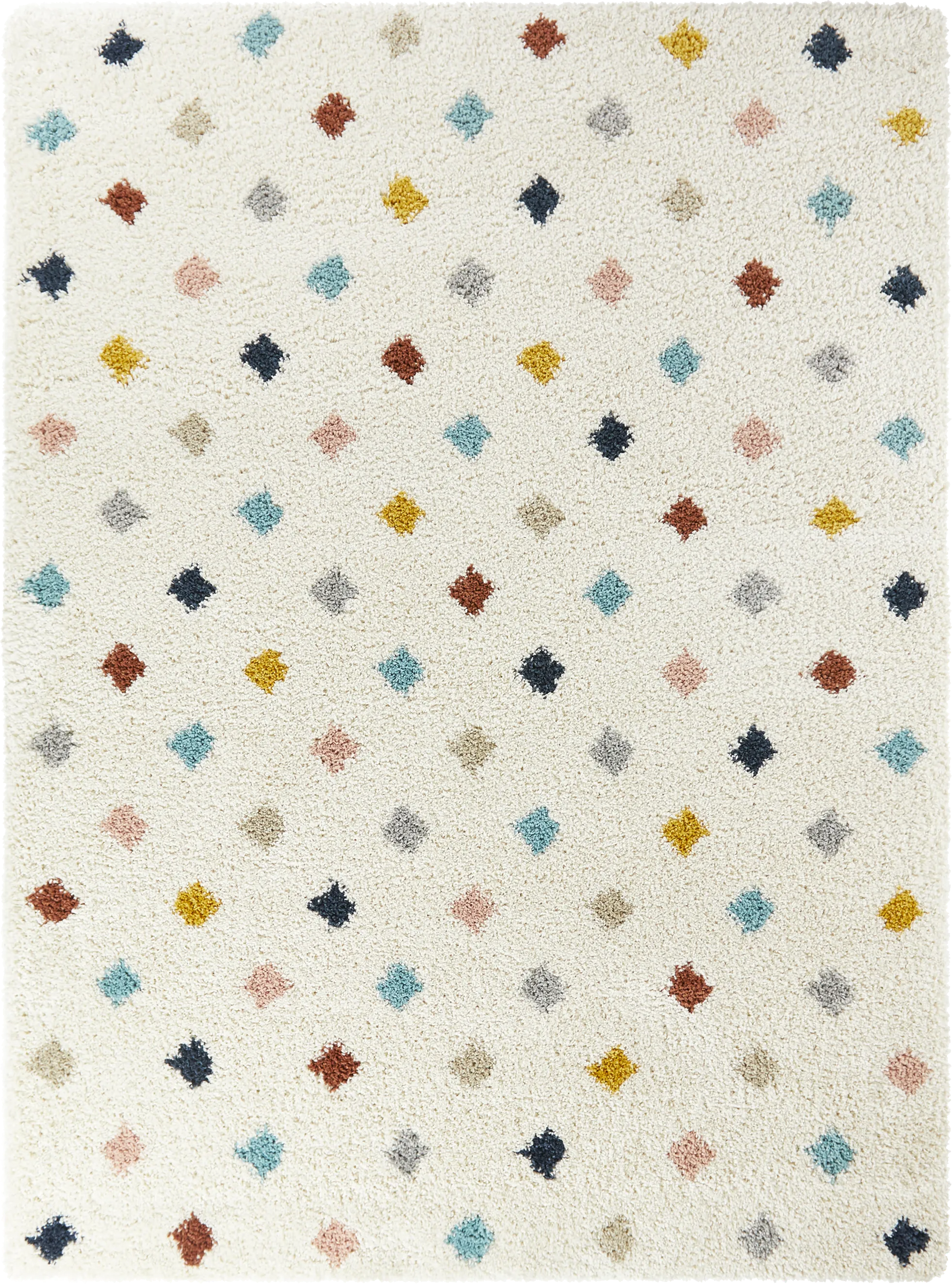 Kids Pastel Diamonds White 7'10 x 10' Rug - Thumbnail - Image 1