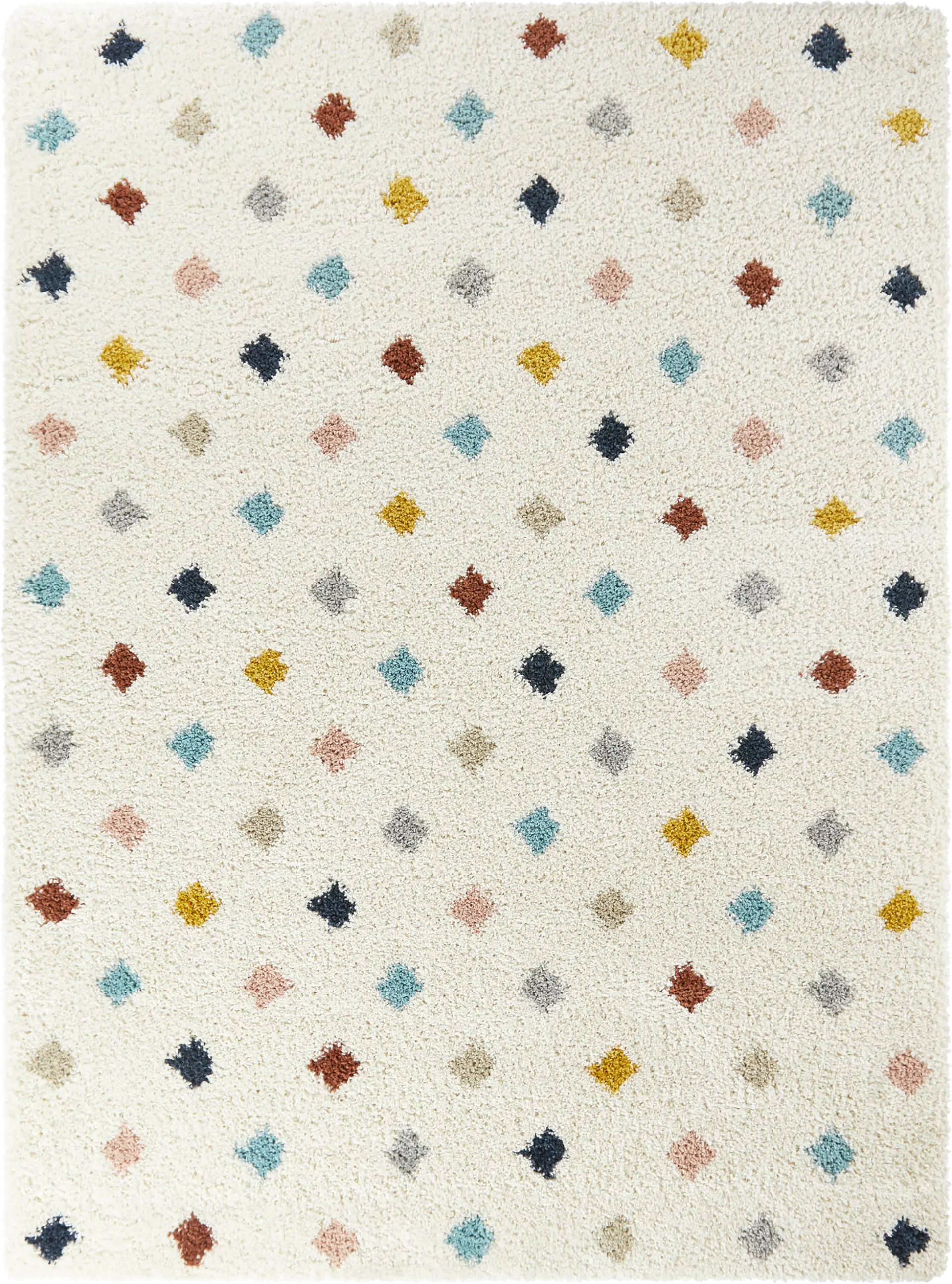 Kids Pastel Diamonds White 7'10 x 10' Rug