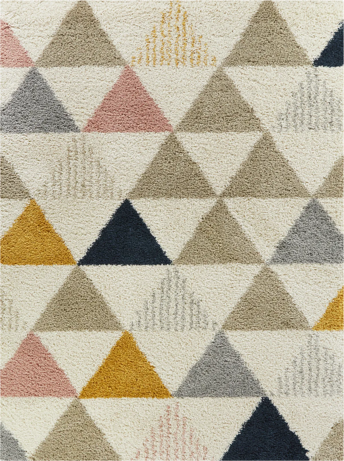 Modern Triangles Multi Polypropylene Fabric Rug | Rooms to Go