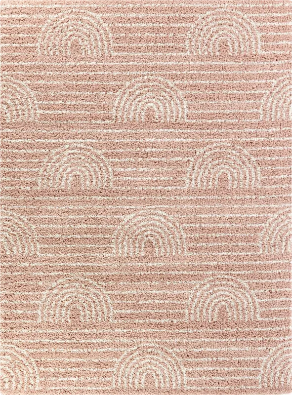 Kids Pink Rainbow Pink 7'10 x 10' Rug