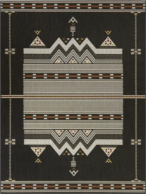 Fiorentino Charcoal 7'10 x 10' Indoor/Outdoor Rug