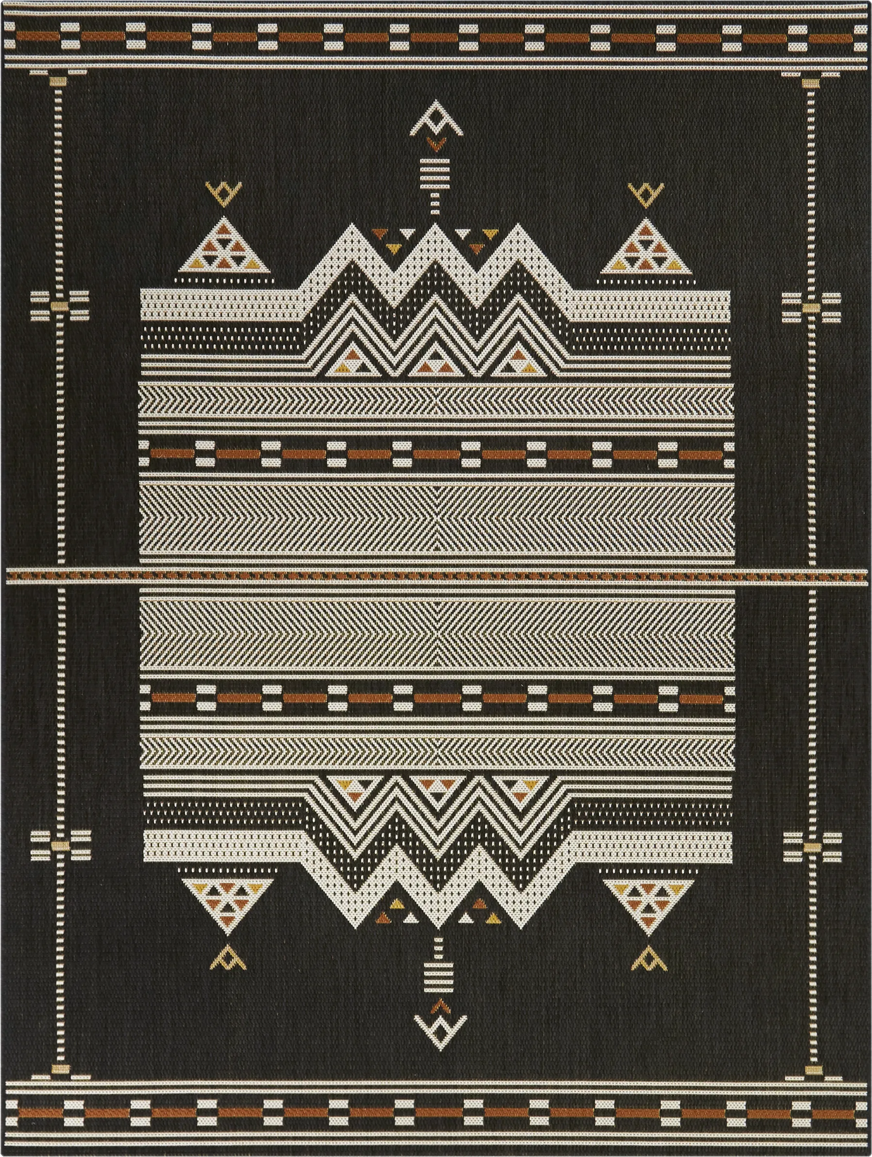 Fiorentino Charcoal 7'10 x 10' Indoor/Outdoor Rug - Image 1