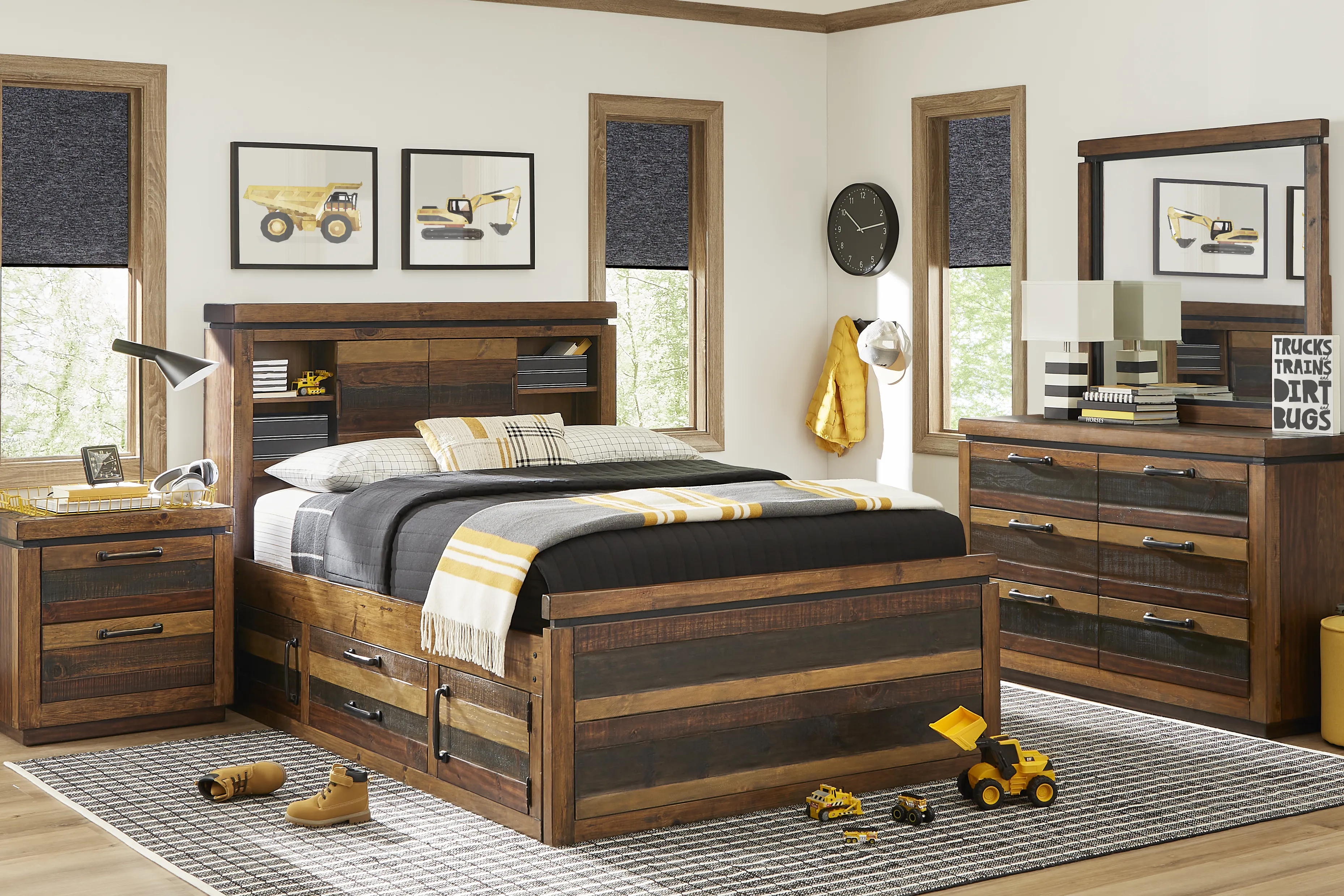 Westover Hills Jr. Reclaimed Brown 5 Pc Full Bookcase Bedroom - Thumbnail - Image 1