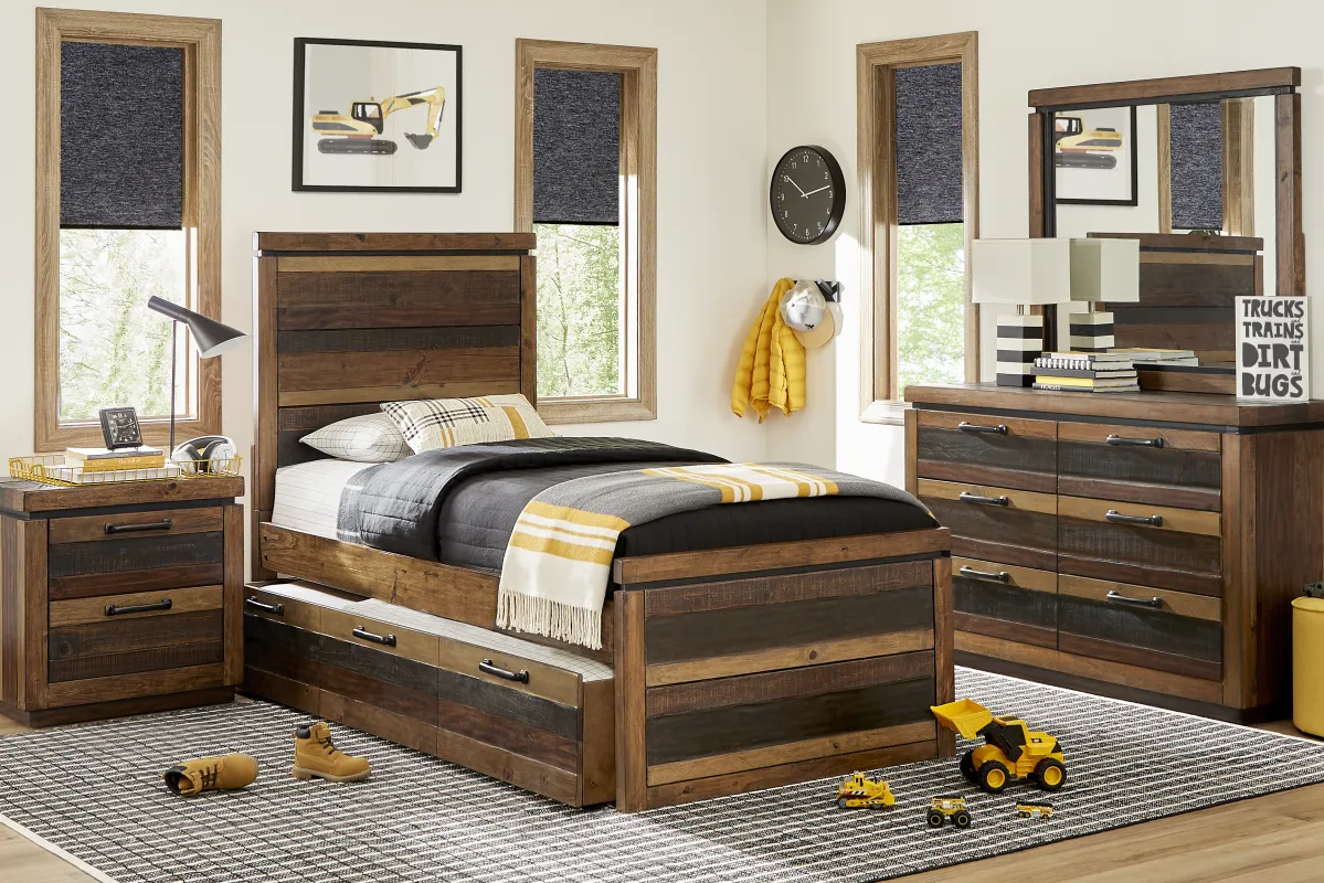 Kids Westover Hills Jr Brown Twin Panel Bedroom