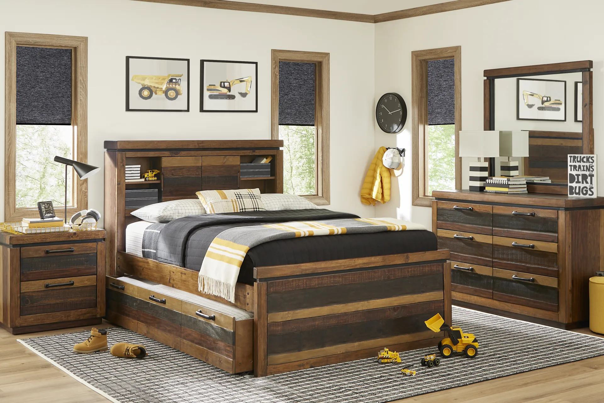 Kids Westover Hills Jr Brown Full Bookcase Bed - Image 1