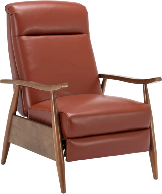 Benbro II Brown Leather Push Back Recliner