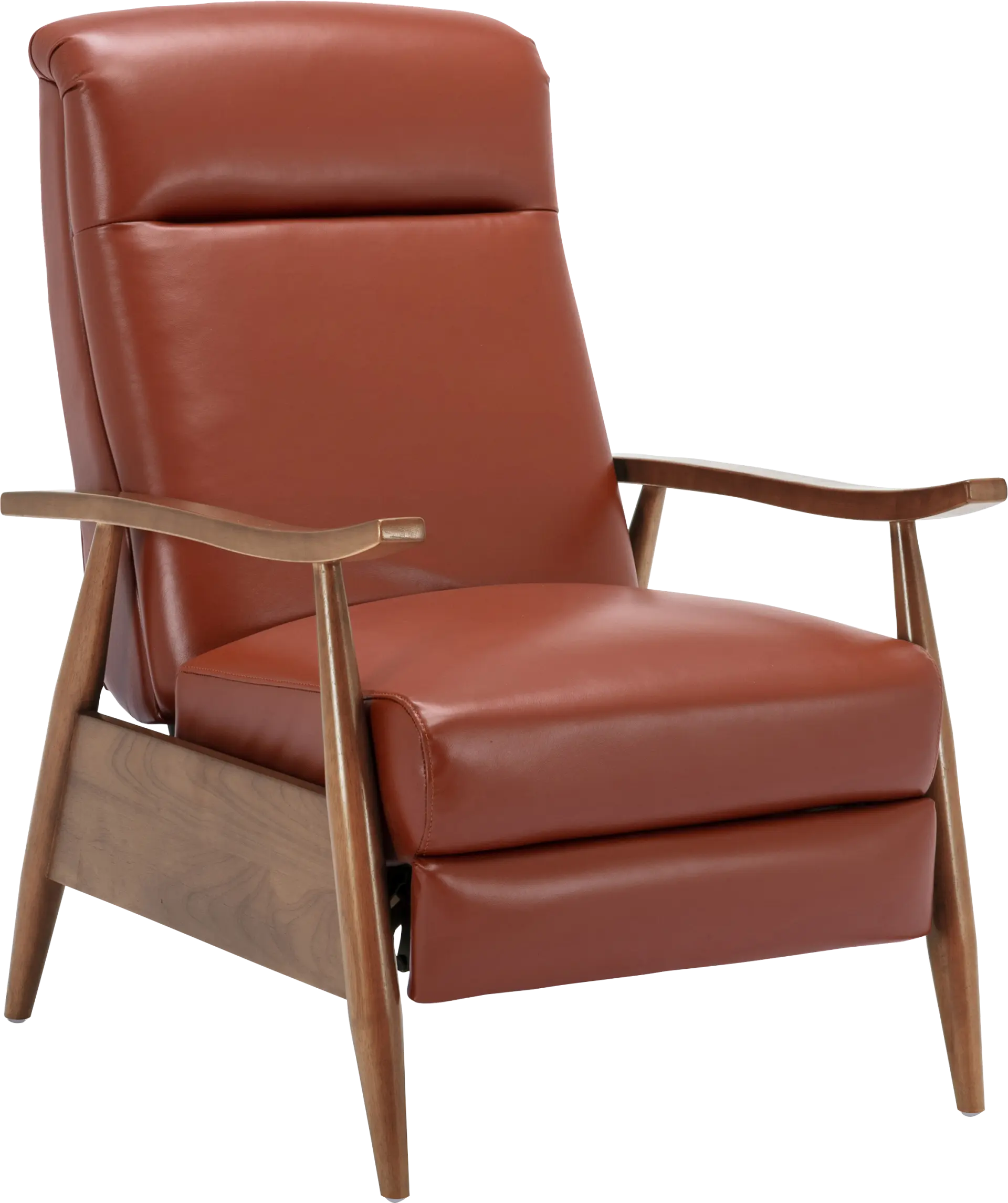 Benbro II Brown Leather Push Back Recliner