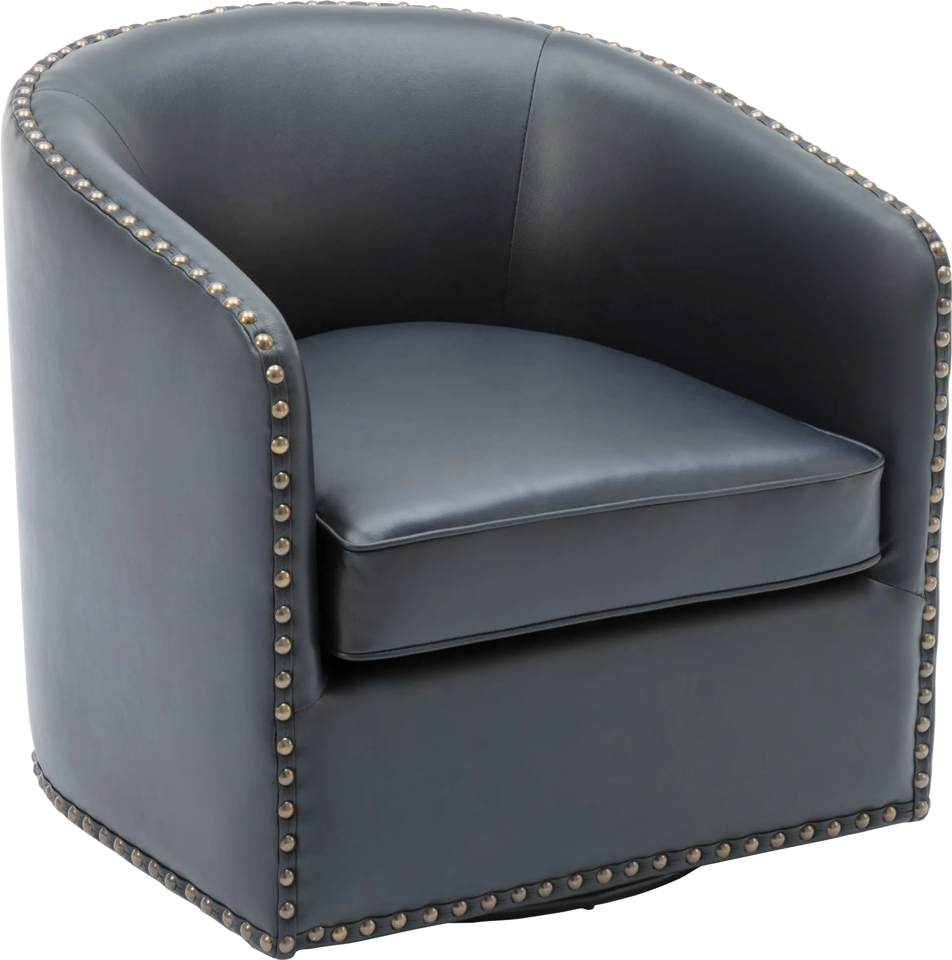 Colapissa Dark Blue Swivel Arm Chair