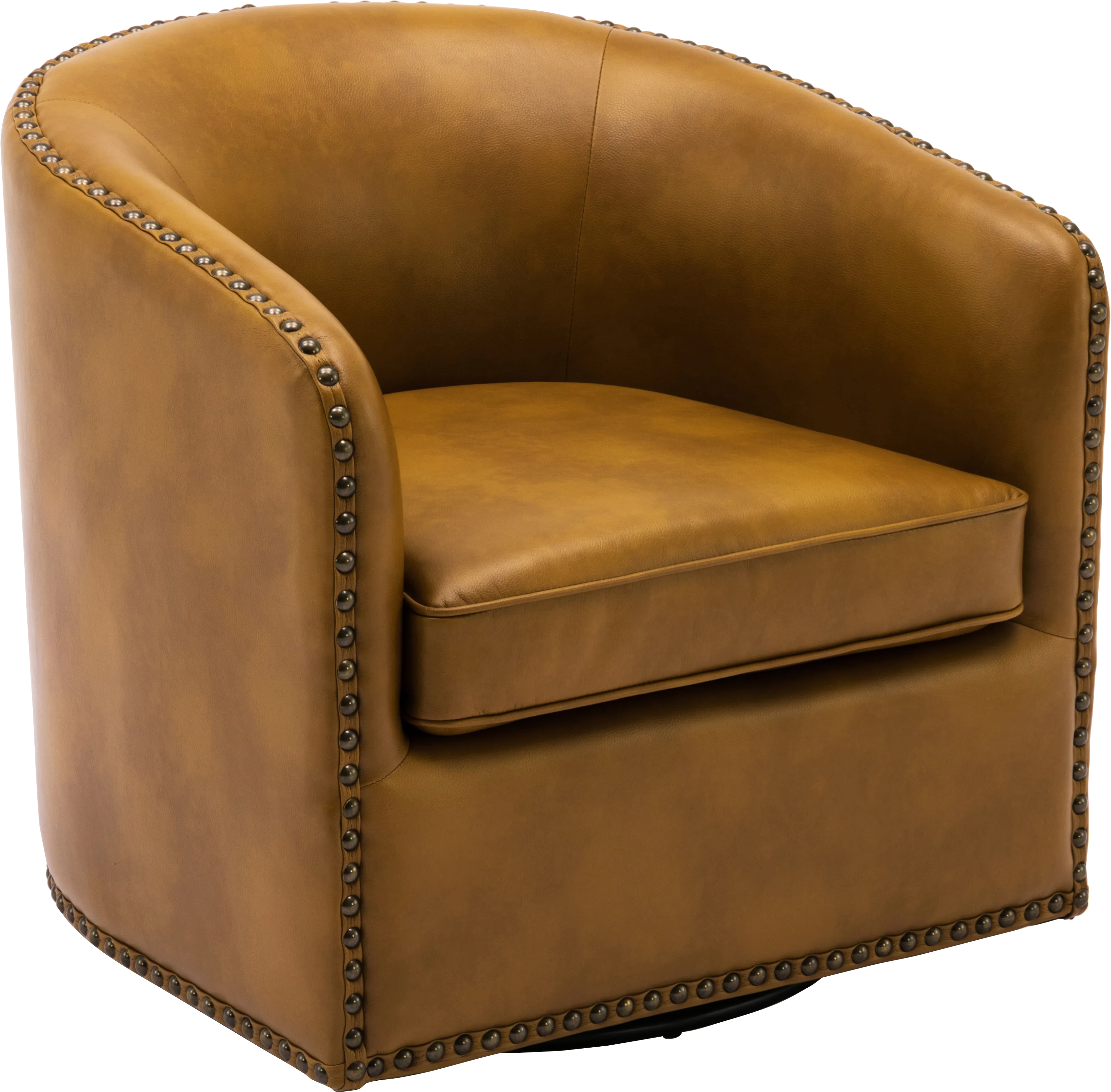 Colapissa Brown Swivel Arm Chair - Thumbnail - Image 1