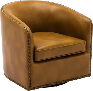 Colapissa Brown Swivel Arm Chair