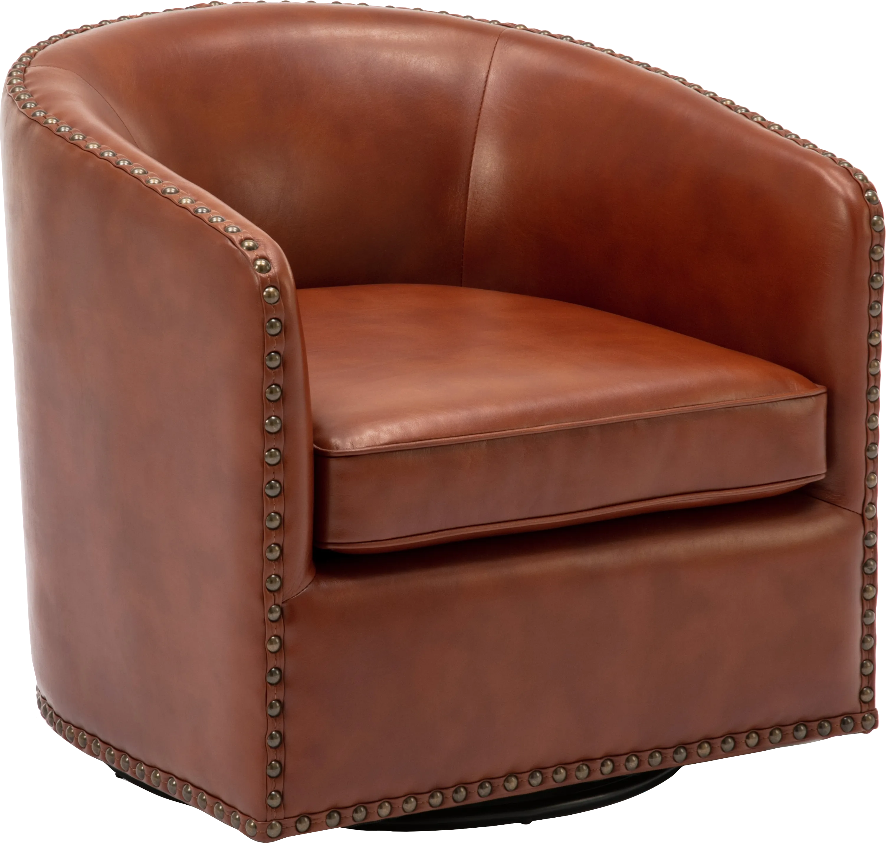 Colapissa Caramel Swivel Arm Chair - Thumbnail - Image 1