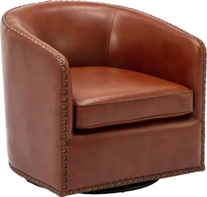 Colapissa Caramel Swivel Arm Chair