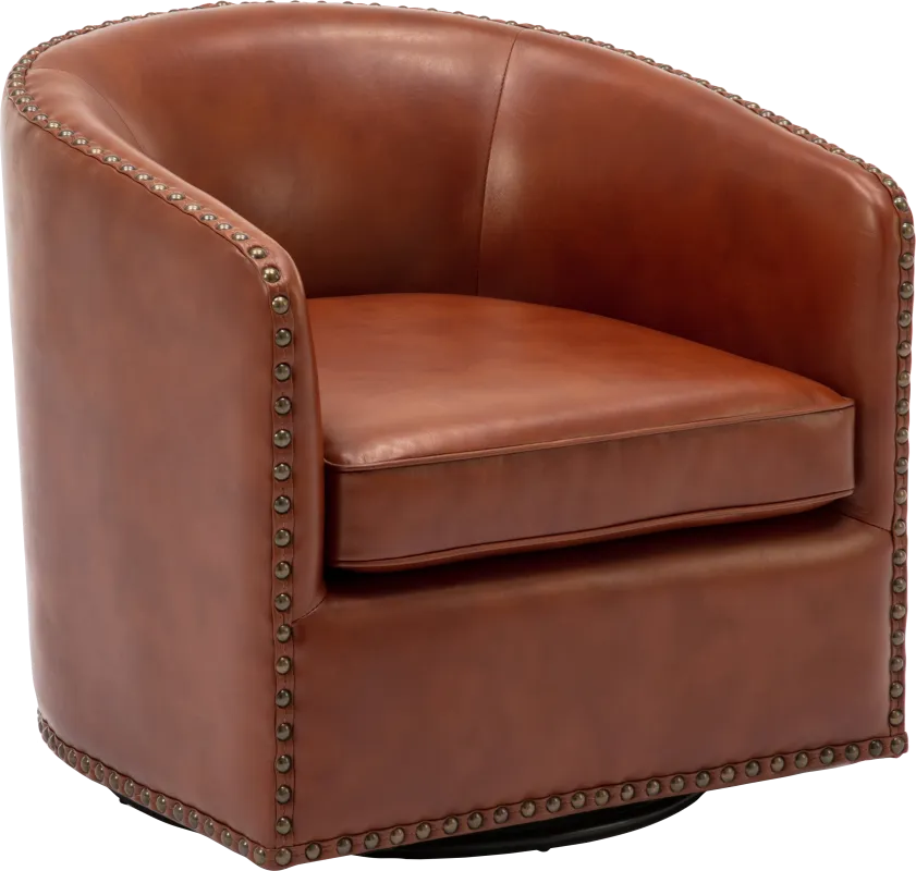 Colapissa Caramel Swivel Arm Chair