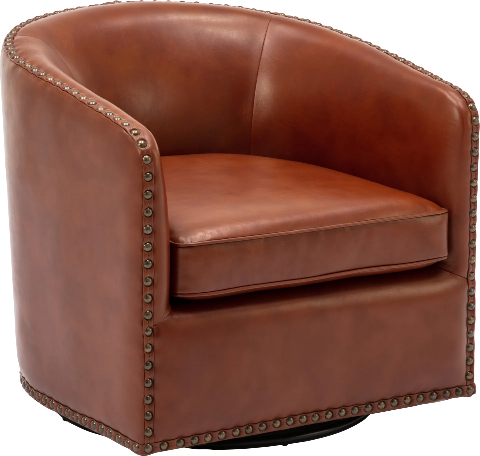 Colapissa Caramel Swivel Arm Chair - Image 1