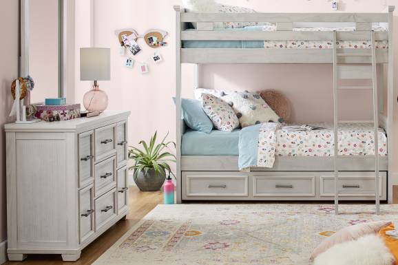 Kids Canyon Lake Ash Gray Twin/Twin Bunk Bed
