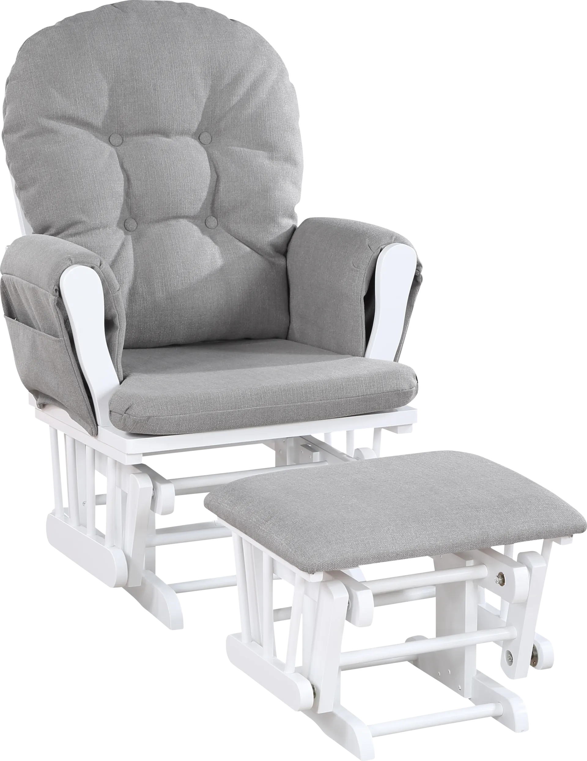 Nursery Sardonyx Oyster/Gray Glider & Ottoman - Image 1
