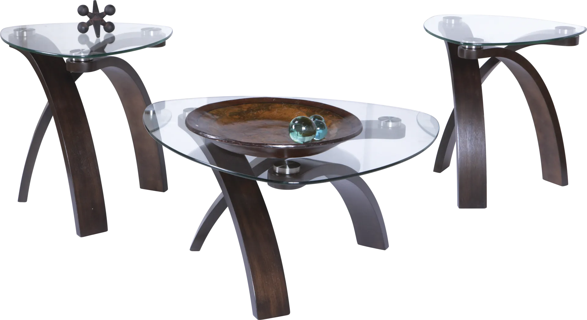 Grant City Merlot 3 Pc Table Set - Image 1