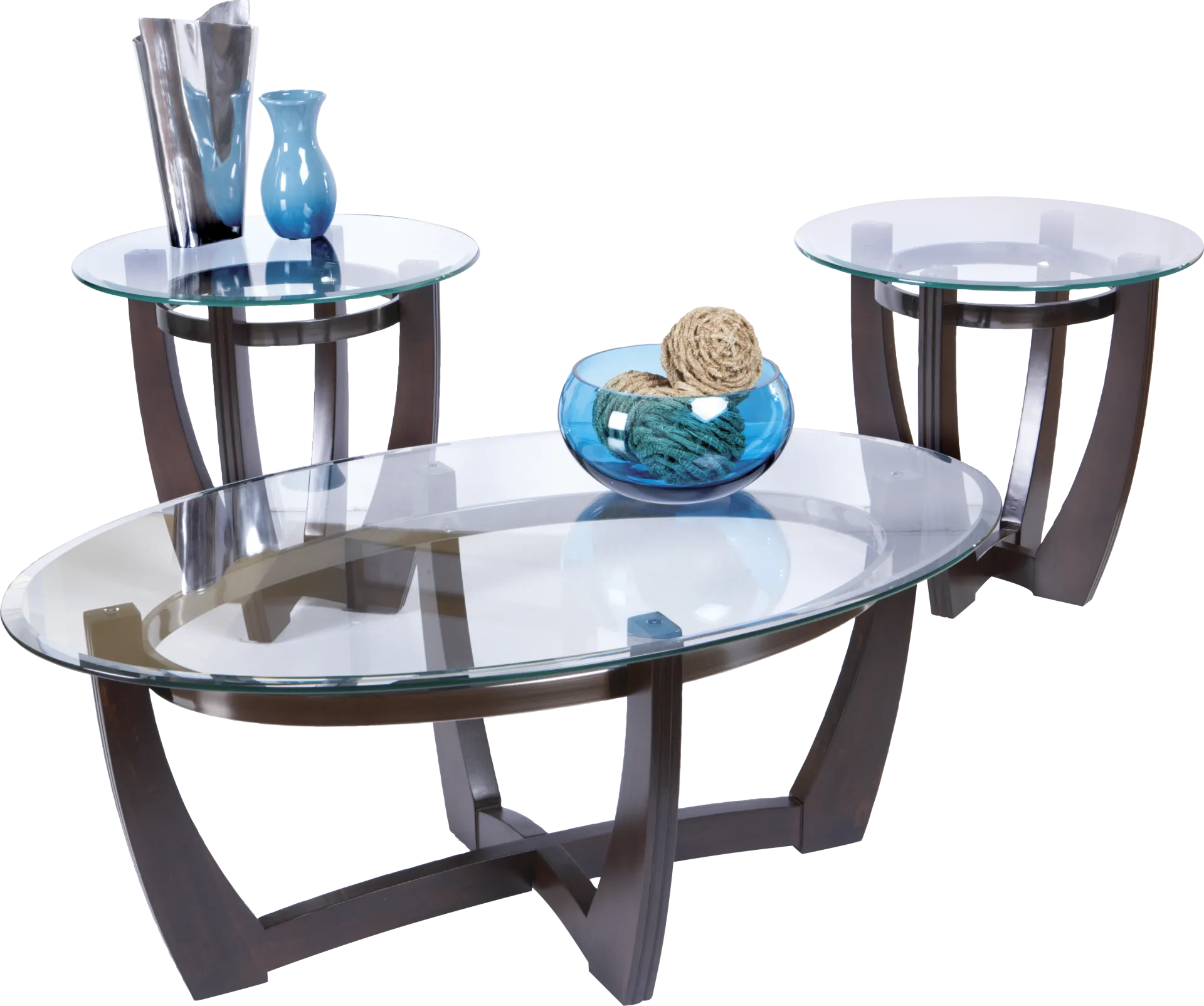 Haverhill Walnut 3 Pc Table Set - Image 1