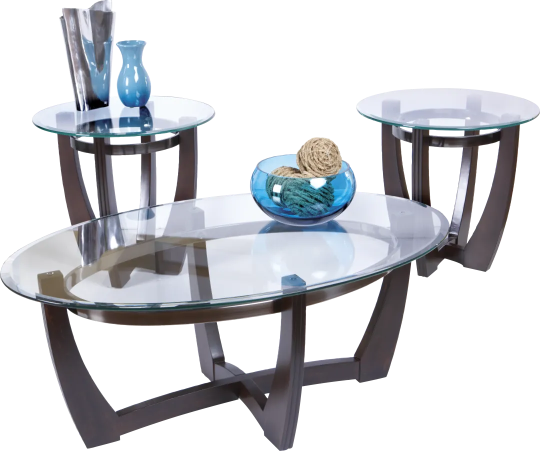 Haverhill Walnut 3 Pc Table Set