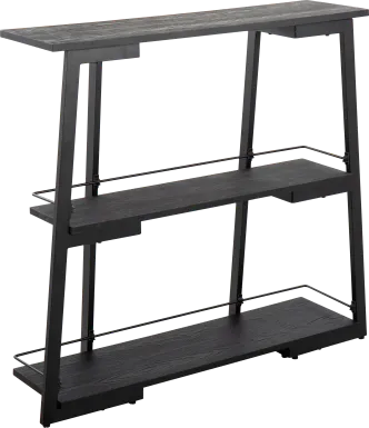 Helmken Black Bookcase